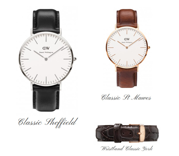 Montres Daniel Wellington pour la semaine